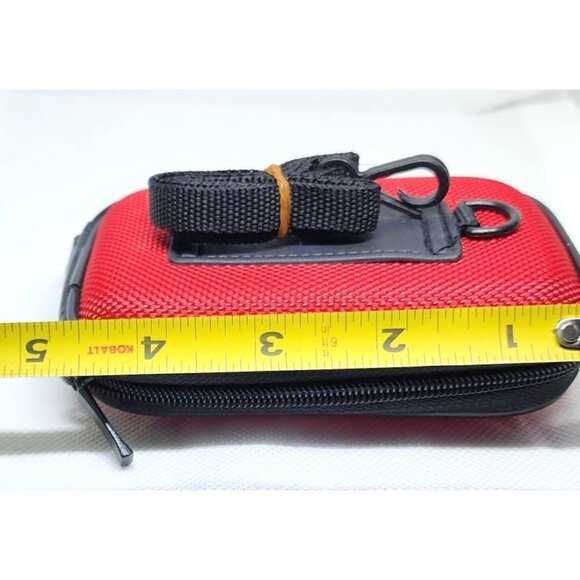 Durable Red Camera Bag/Wallet with Belt Clip and Hand Bracelet - Hard Shell - Picture 8 of 16